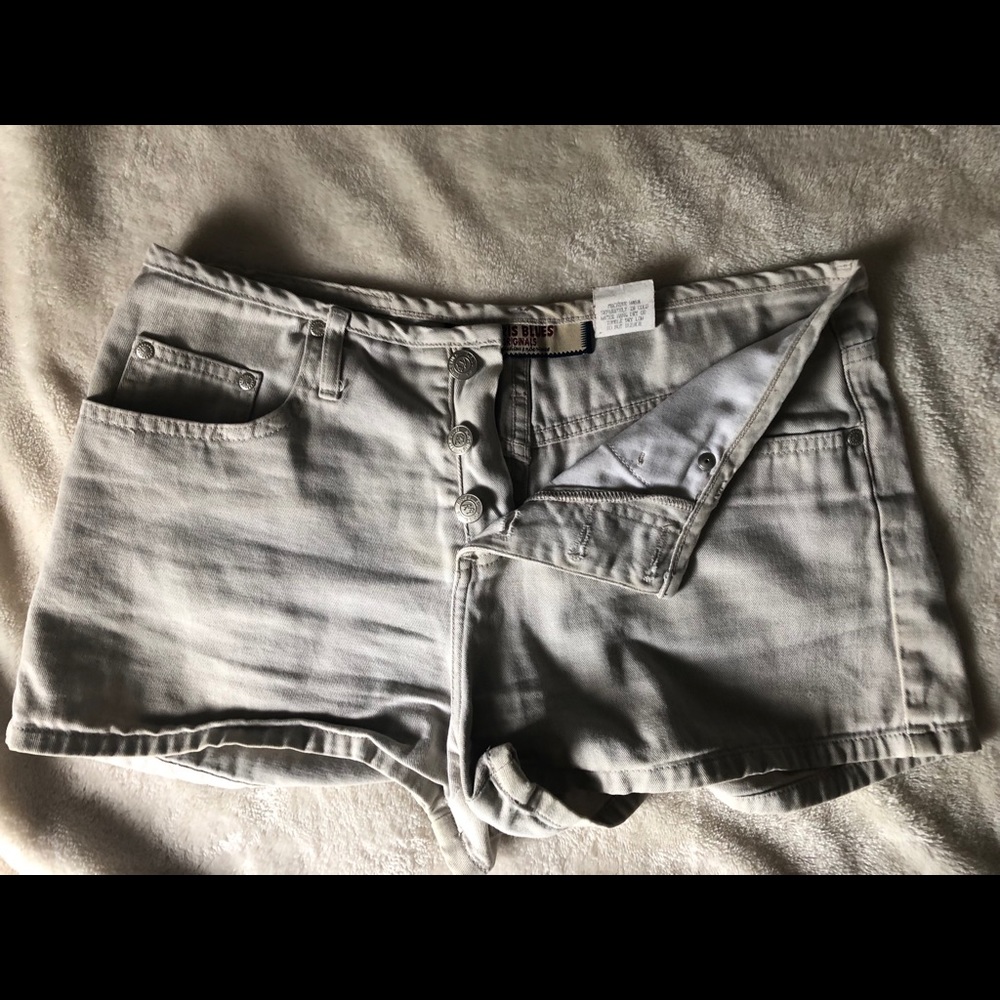 Khaki high waisted shorts